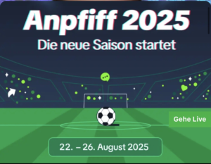 Fußballspiel Saisonstart 2025 am 22.-26. August