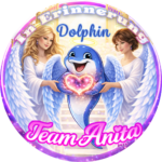 Engel mit Delphin und Herz