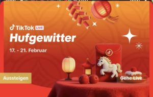 TikTok Live Ankündigung, Hufgewitter, 17.-21. Februar