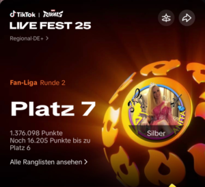 TikTok Live Fest 25, Rang Platz 7.